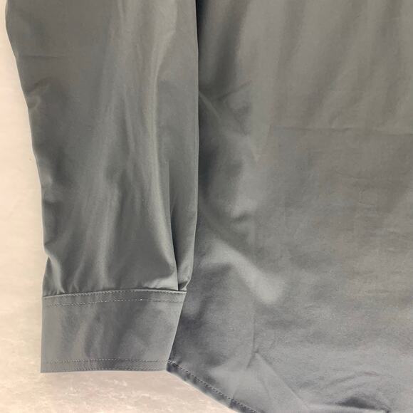 Columbia Solid Dark Gray Long Sleeve Button-Up Shirt Lightweight Size XL - Picture 13 of 15